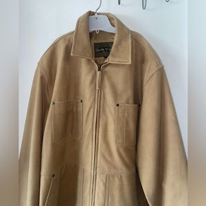 South wind men’s leather jacket khaki tan